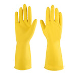 Iucge Rubber Cleaning Gloves Yellow 3 Pairs For Household,Reuseable Dishwashing Gloves For Kitchen(3,Small)