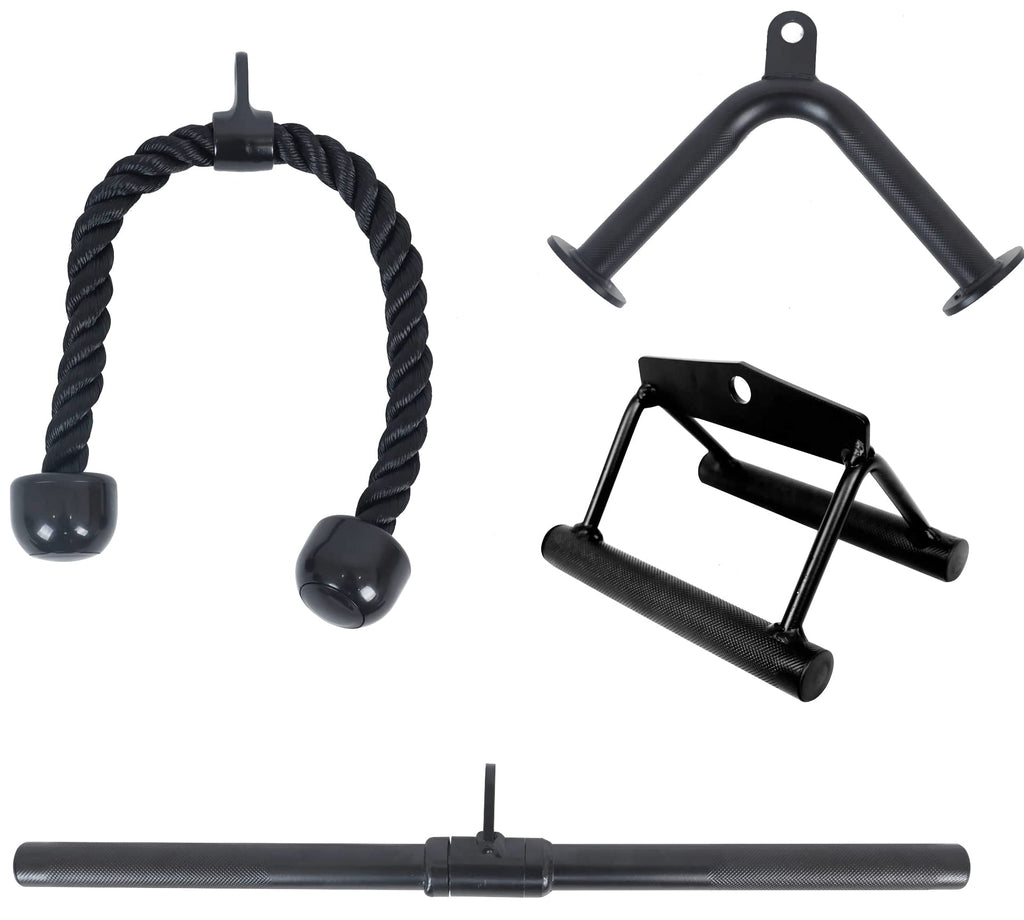 Fitvids Tricep Press Down Cable Attachment, Lat Pulldown Attachment, Weight Machine Accessories, V Handle Tricep Rope, Rotating 