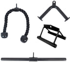 Fitvids Tricep Press Down Cable Attachment, Lat Pulldown Attachment, Weight Machine Accessories, V Handle Tricep Rope, Rotating 
