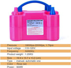 Hflyjpyw Electric Air Balloon Pump, Portable Dual Nozzle Electric Balloon Inflator/Blower For Party Decoration,Used To Quickly F
