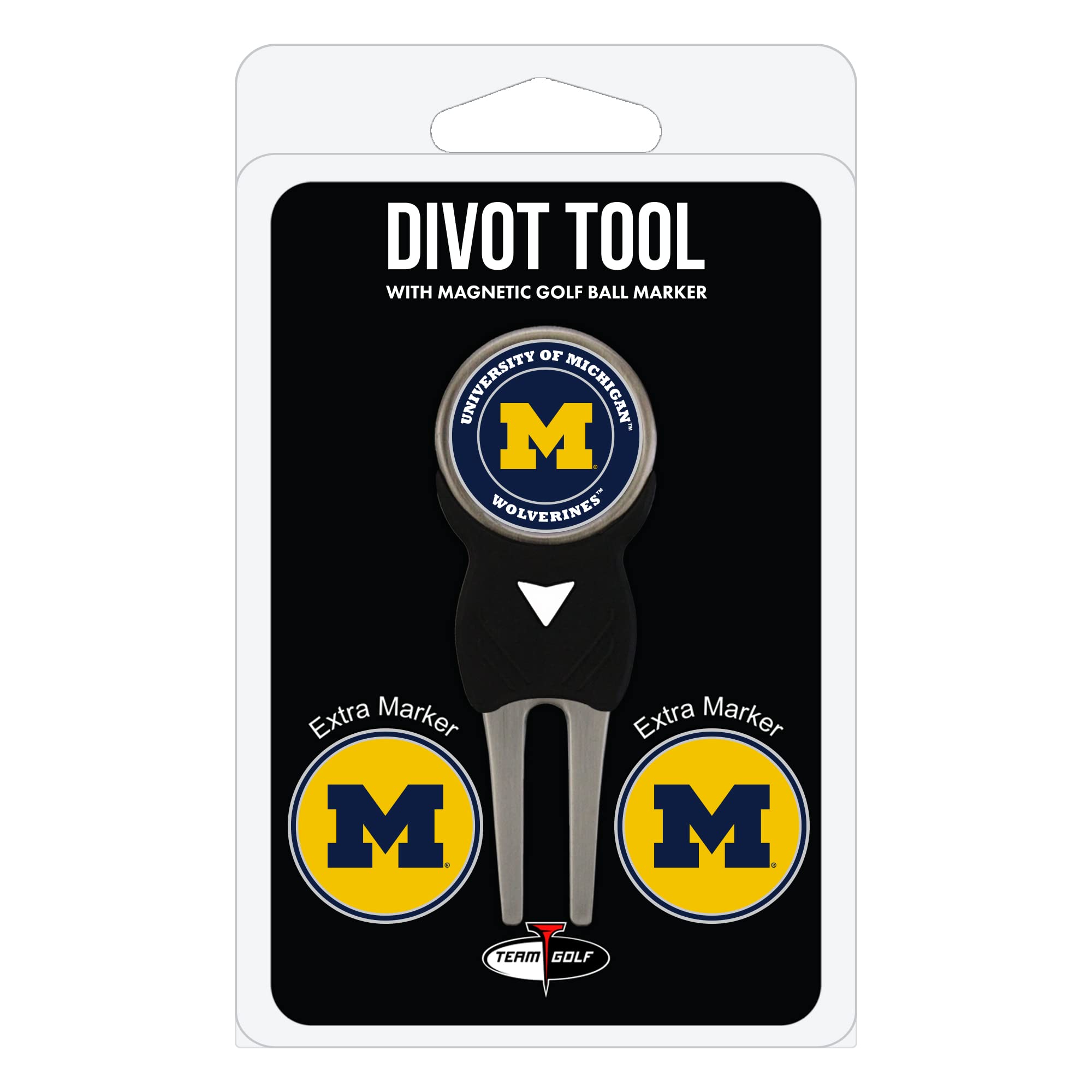 Team Golf Ncaa Michigan Wolverines Divot Tool Pack With 3 Golf Ball Markers Divot Tool With 3 Golf Ball Markers Pack, Markers Ar