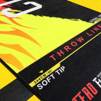 Cuesoul Heavy Duty Darts Mat Includes Both Official Soft & Steel Tip Throwline Yellow Fire