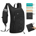 G4Free 20L Hiking Backpack Lightweight Daypack with Phone Pocket Small Packable Foldable Hiking Bag for Women Men, Black