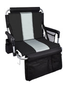 Aooximi Stadium Seats With Back Support, Folding Bleacher Seat With Cup Holders, Mesh Bags And Hide Hooks, Portable Wide Bleache