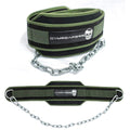 Gymreapers Dip Belt With Chain For Weightlifting, Pull Ups, Dips - Heavy Duty Steel Chain For Added Weight Training (Ranger Gree