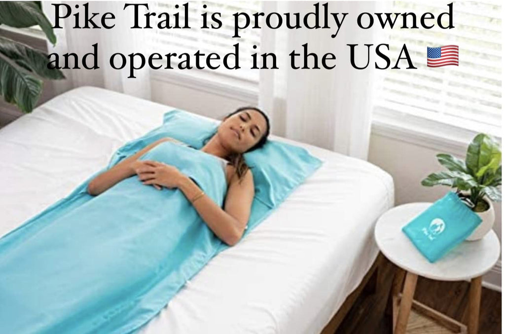 Pike Trail Sleeping Bag Liner - Travel And Camping Sheet, Lightweight And Compact Insert With Full Length Zipper And Guarantee (
