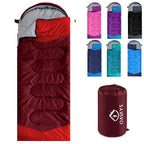 Oaskys Camping Sleeping Bag - 3 Season Warm & Cool Weather - Summer Spring Fall Lightweight Waterproof For Adults Kids - Camping