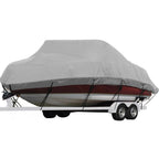 Seamander Waterproof Boat Cover, Solution-Dyed Yarn Marine Grade Cover Fits 16' To 18.5' Ft Bass, V-Hull, Tri-Hull, Fish & Ski,