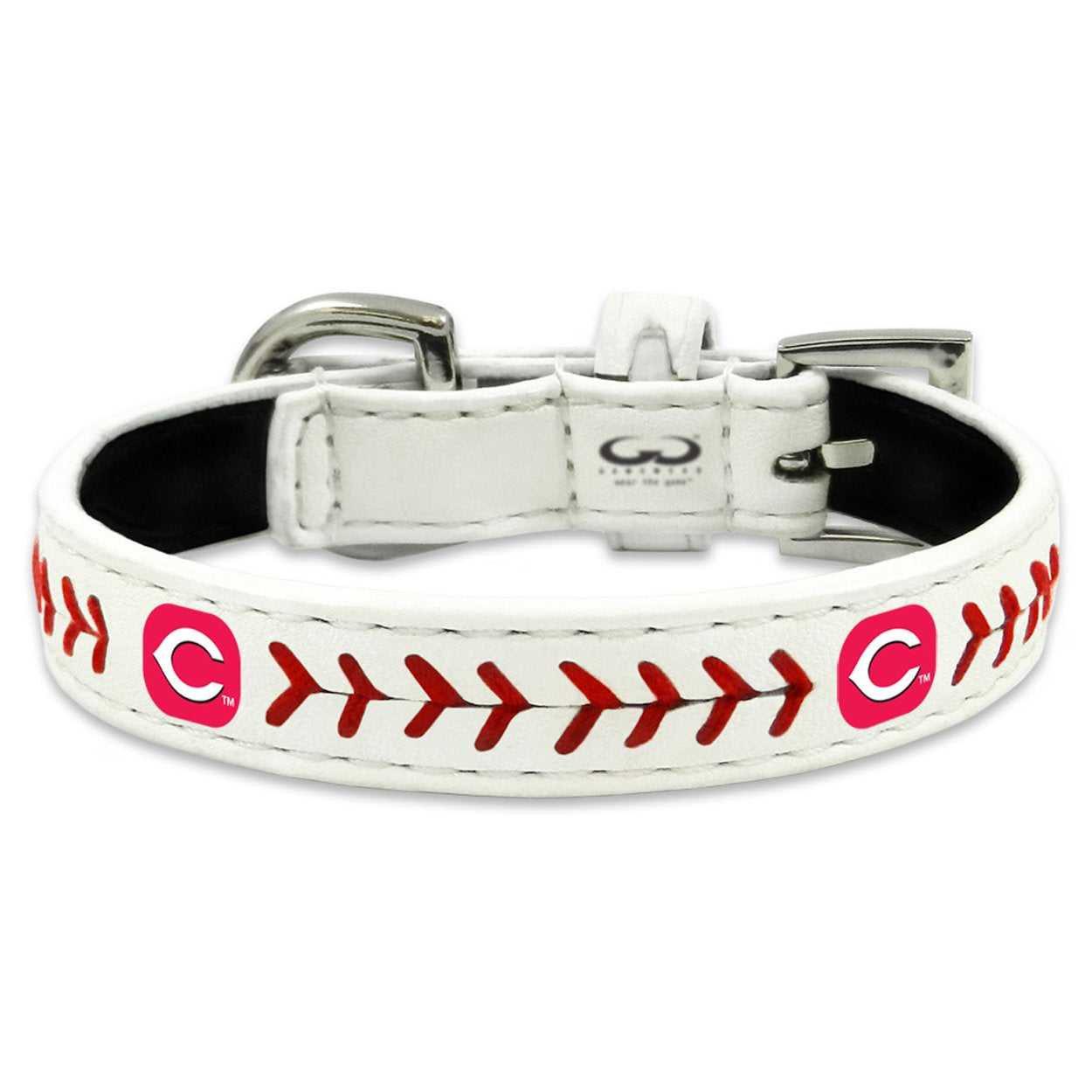Mlb Cincinnati Reds Classic Leather Baseball Dog Collar (Toy)