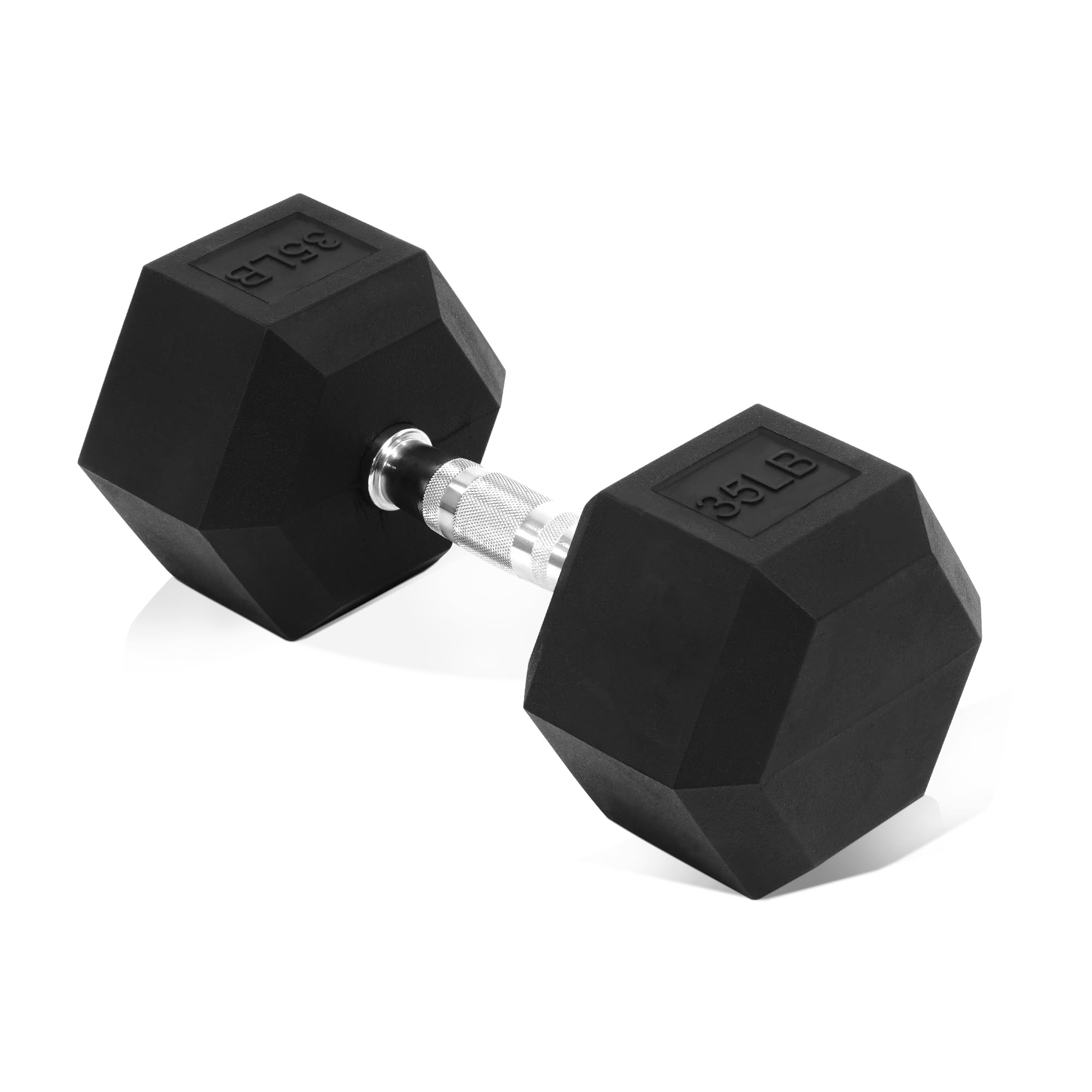 Fitvids 35LB Single Hex Dumbbells Rubber Coated Hand Weights for Exercises and Fitness
