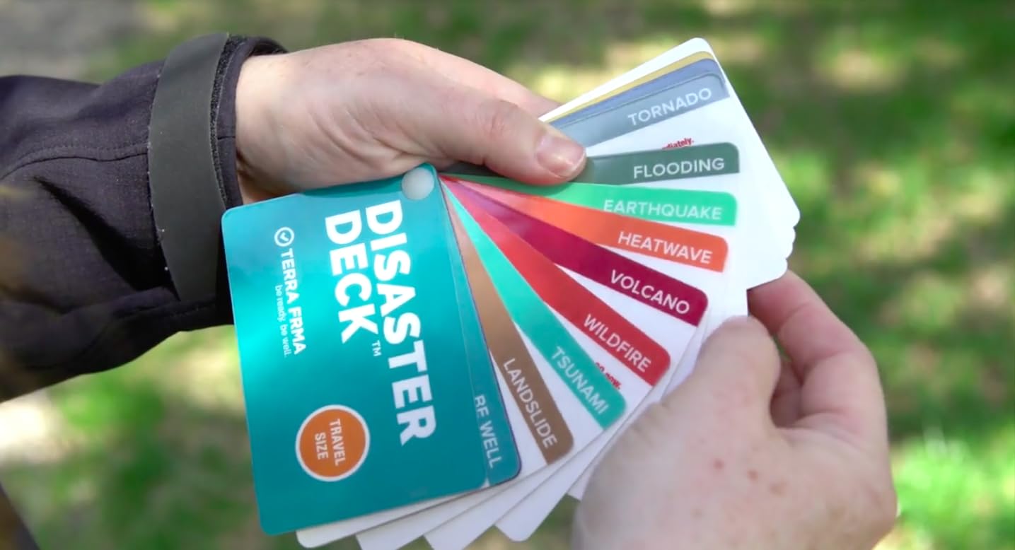Disaster Deck - Kit Ready Emergency Survival Cards, Guide, Emergency Preparedness, Instructions For Disasters, Earthquake, Wildf