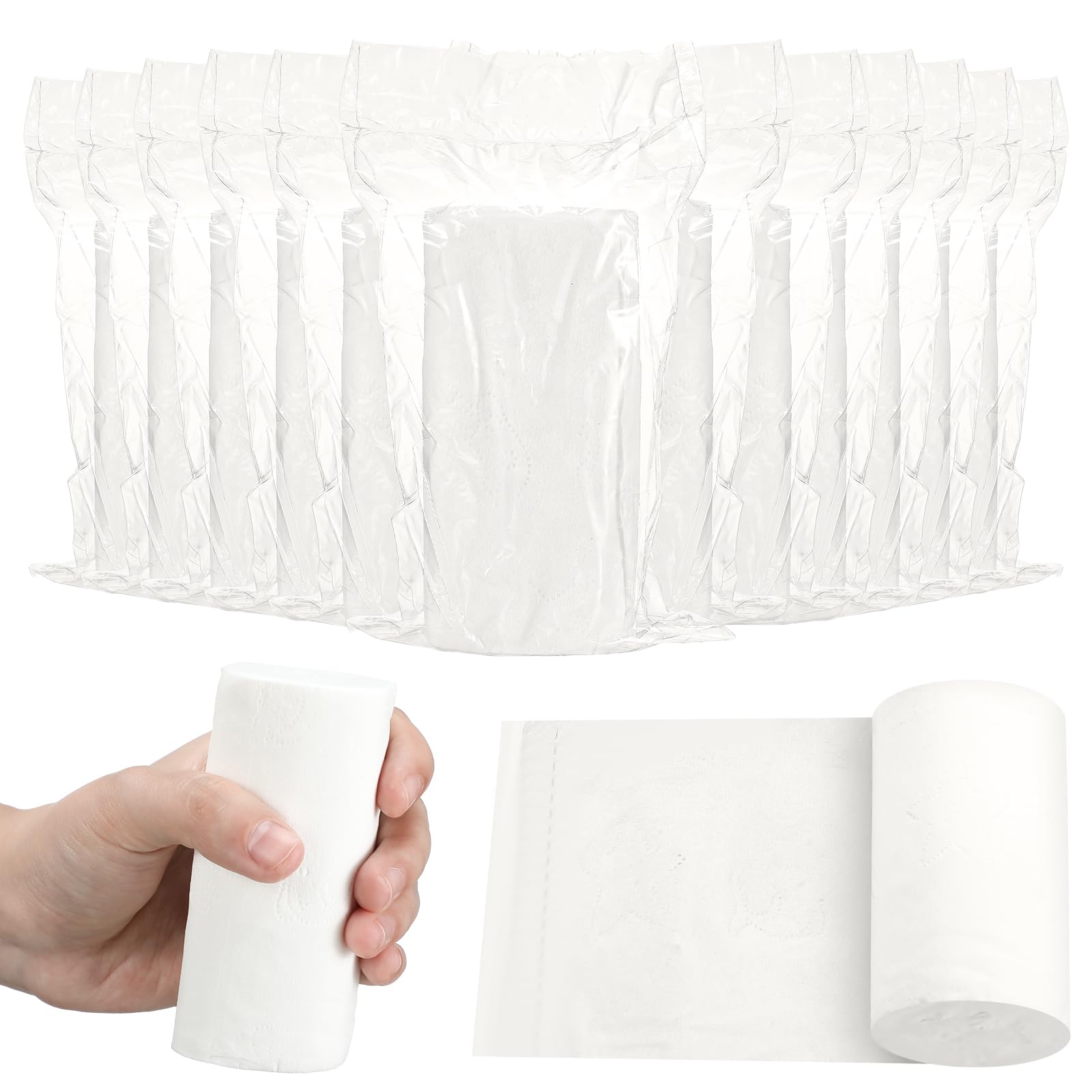 Affrolling 12 Rolls Travel Toilet Paper to Go Packs Soft Camping Toilet Paper Bulk Portable Travel Size Compact Pocket Coreless 