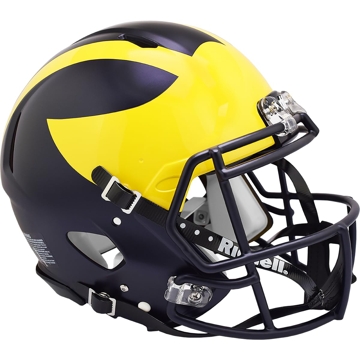 Ncaa Michigan Wolverines Helmet Authentic Full Size Speed Style 2016 Painted Design, Team Color, One Size