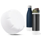 Vikizues Silicone Boot Compatible With Owala & S 'Well Stainless Steel Water Bottles, Anti-Slip Bottom Protector Sleeve (White)