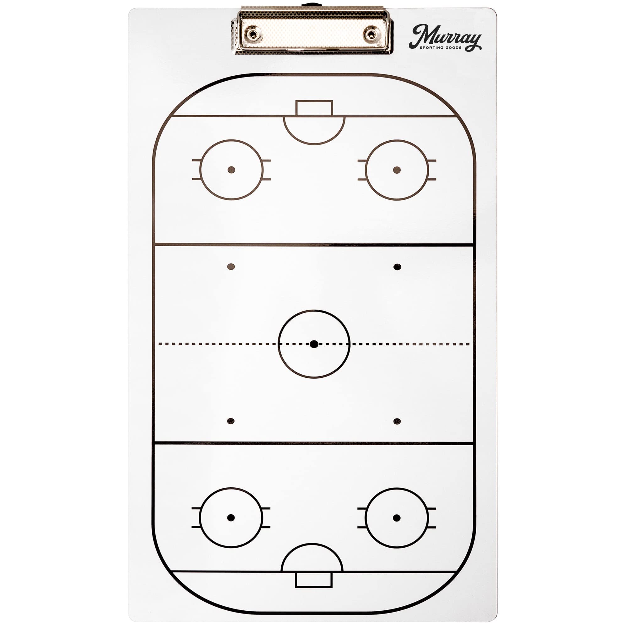 Murray Sporting Goods Dry Erase Coaches Clipboard | Double-Sided Dry Erase White Board (Hockey)
