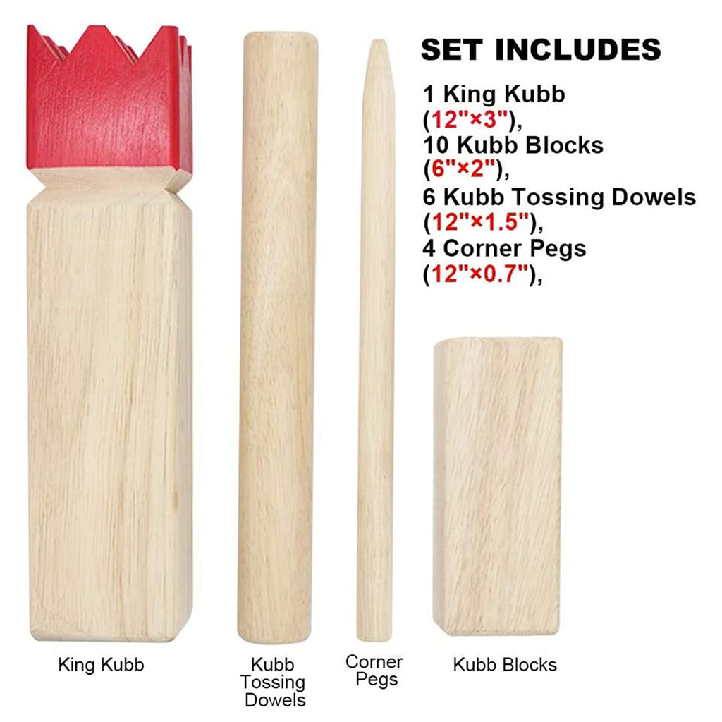 Juegoal Kubb Game Set Backyard Game Set Outdoor Tossing Game Set With Carrying Bag