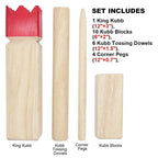 Juegoal Kubb Game Set Backyard Game Set Outdoor Tossing Game Set With Carrying Bag