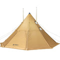 POMOLY Tipi Tent Camping Hot Tent, Bromance 70 Pyramid Stove Tent for 2-4 Person Hiking Hunting with 3 Stove Jacks (with Inner T