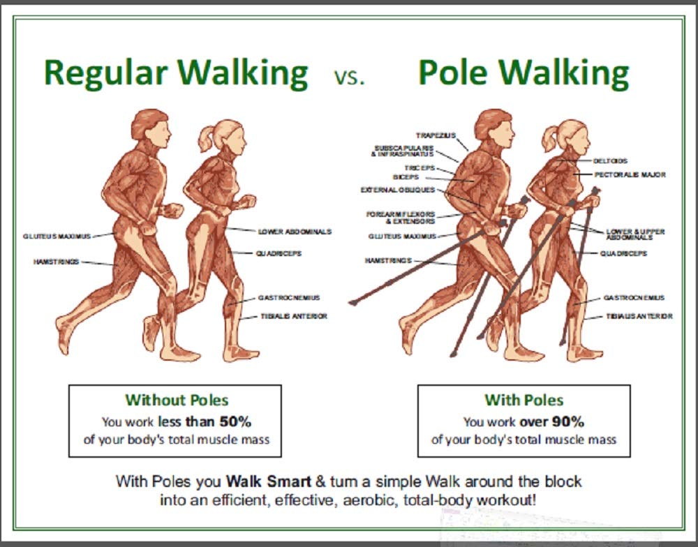 Keenfit Red 2-Piece Fitness Exercise Assisting Walking Poles