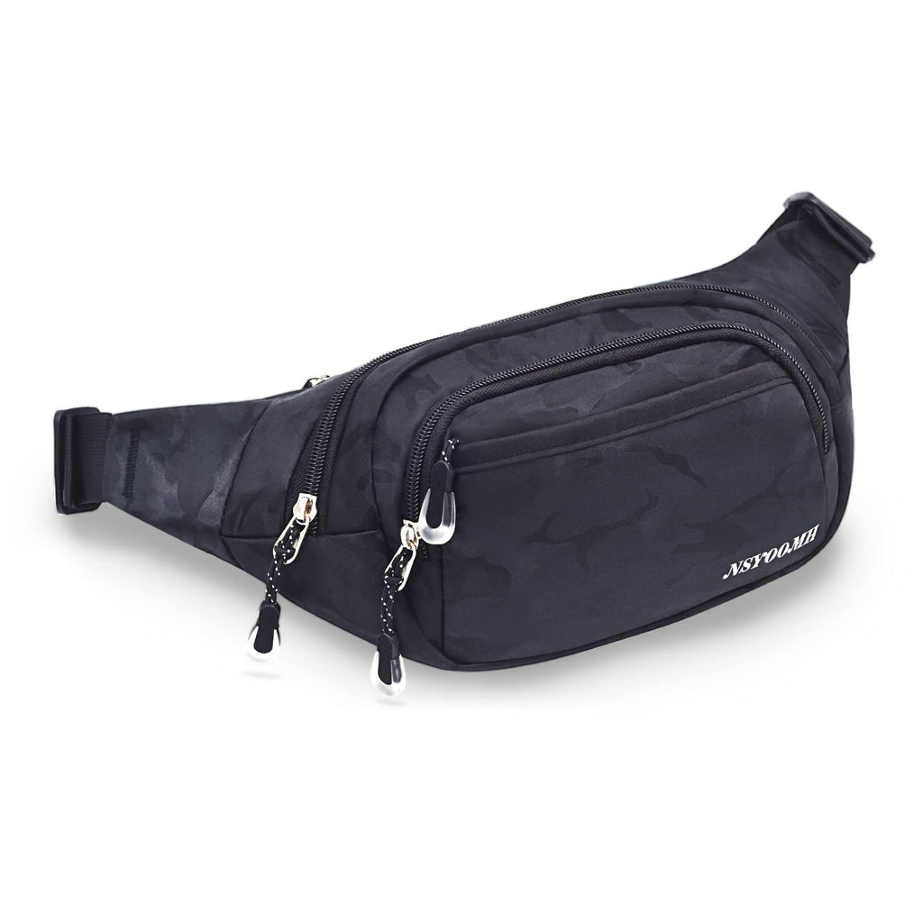 Nsyoomh Fanny Pack For Women & Men, 5-Zipper Pockets Water Resistant Practical Waist Bag, For Outdoor Running Cycling Sports Tra
