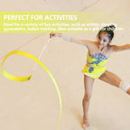 Novelty Place 10Pcs Dance Ribbons Streamers - 6.6Ft Gymnastics Dacing Ribbon Wands - Perfect Rhythm Ribbon Sticks For Unisex Kid