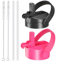 XACIOA Straw Lid Compatible with Hydro Flask Wide Mouth Bottle and Most Sports Water Bottles, Replacement Lid with Straw for 12 