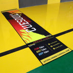 Cuesoul Heavy Duty Darts Mat Includes Both Official Soft & Steel Tip Throwline Yellow Fire