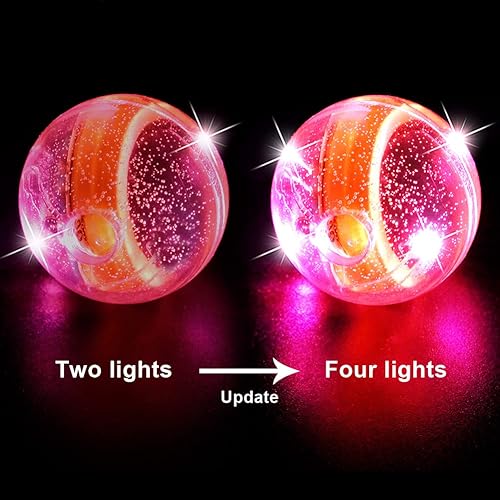 Crestgolf 4 Built-In Lights Glow Golf Balls  300-Hr Lighting Time Glow In The Dark Golf Balls  3-Layer Design Light Up Water Res