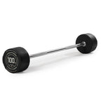 Titan Fitness 100 Lb Rubber Straight Fixed Barbell, Pre-Loaded Weight Bar For Strength Training & Weightlifting