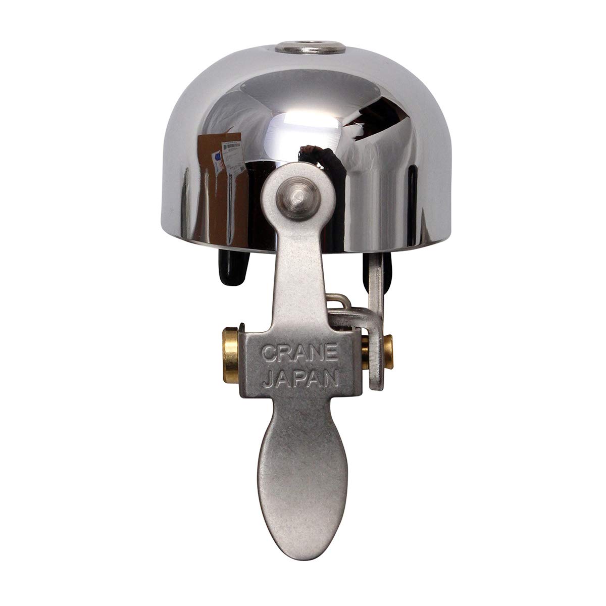 Crane Chrome Bike Bell E-Ne Bicycle Bell, Made In Japan For Race Bikes Or Mountain Bikes, Fits All Handle Bar Sizes & Type