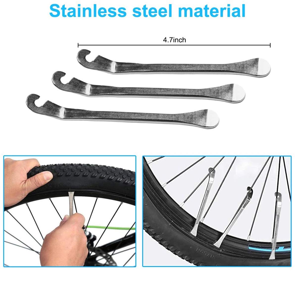 Chumxiny Bicycle Repair Kit, Bike Tire Repair Tool Kit Contains 16-In-1 Tool, 120Psi Mini Bicycle Pump, Bicycle Tire Patch Kit,