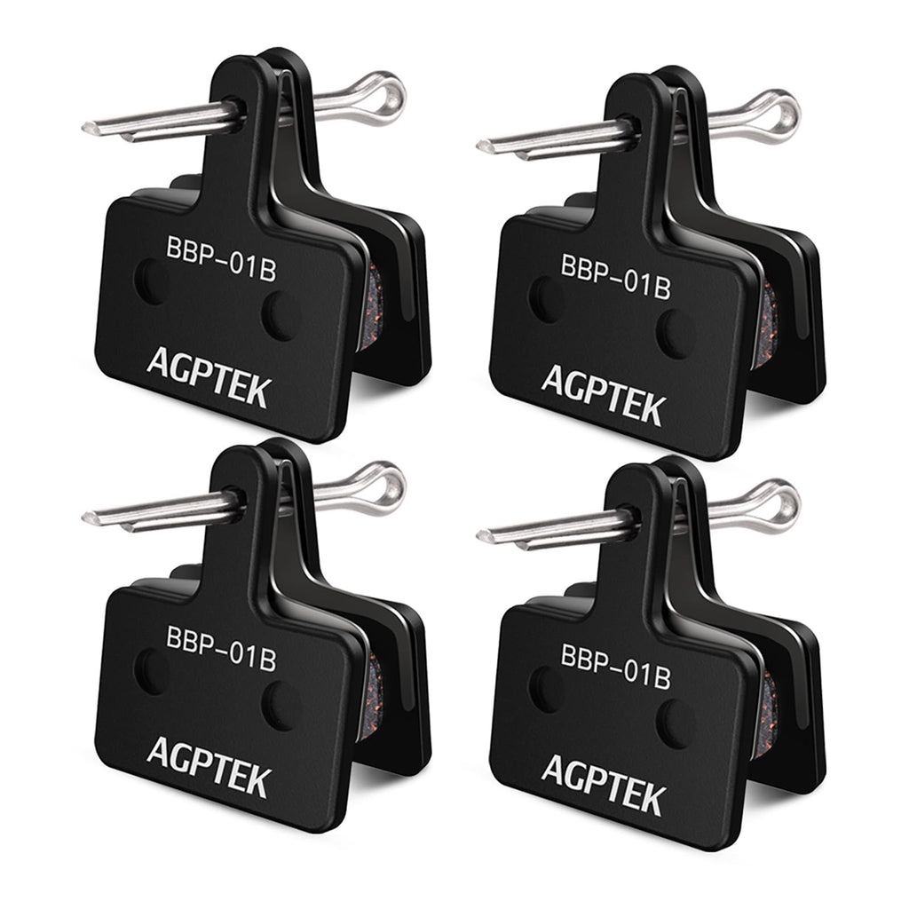 Agptek Bike Brake Pads, High-Performance Brake Pads, Disc Brake Pads & Spring (Semi-Metallic) For Mountain Bike Disc Brakes, 4 P