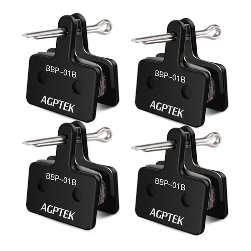 Agptek Bike Brake Pads, High-Performance Brake Pads, Disc Brake Pads & Spring (Semi-Metallic) For Mountain Bike Disc Brakes, 4 P