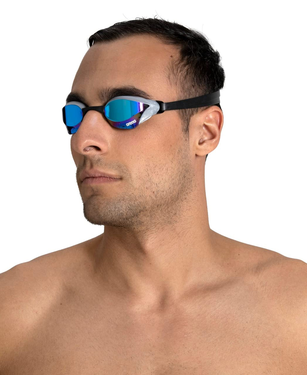 Arena Unisex Cobra Core Swipe Anti-Fog Racing Swim Goggles For Men And Women Polycarbonate Mirror Lens, Bluewhite