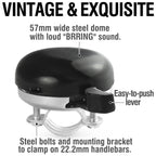 Marque Beach Cruiser Bike Bell (Black)