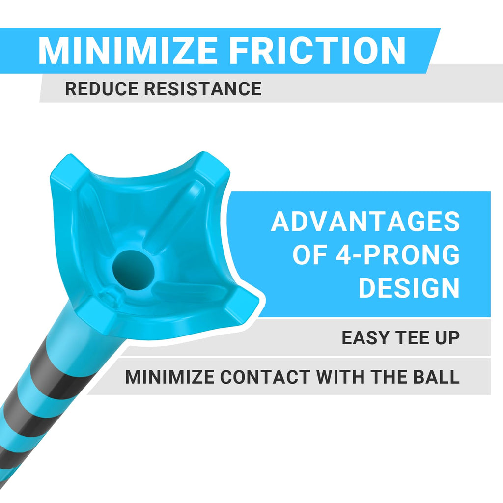 Full Choice100 Pack 3-1/4 Plastic Golf Tees, Enhanced Durability & Stability, Engineered to Minimize Friction and Side Spin
