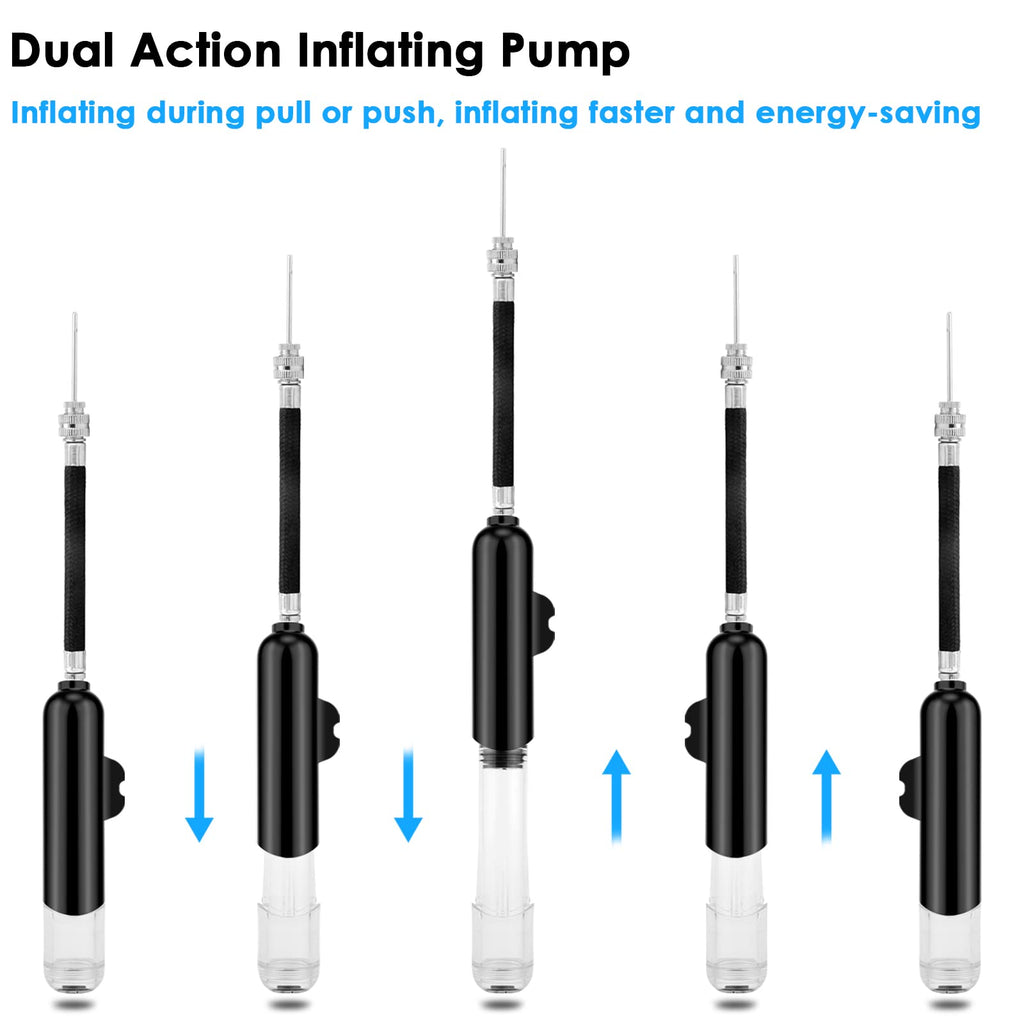 Brotou Ball Pump & Bike Pump, Inflate Air Pump With 3 Needles, 2 Nozzles And 2 Bike Tire Valve Adapter Hand Pump Kit For Soccer
