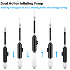 Brotou Ball Pump & Bike Pump, Inflate Air Pump With 3 Needles, 2 Nozzles And 2 Bike Tire Valve Adapter Hand Pump Kit For Soccer