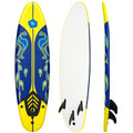 Giantex 6 Surfboard Surfing Surf Beach Ocean Body Foamier Board with Removable Fins, Great Beginner Board for Kids, Youth and C