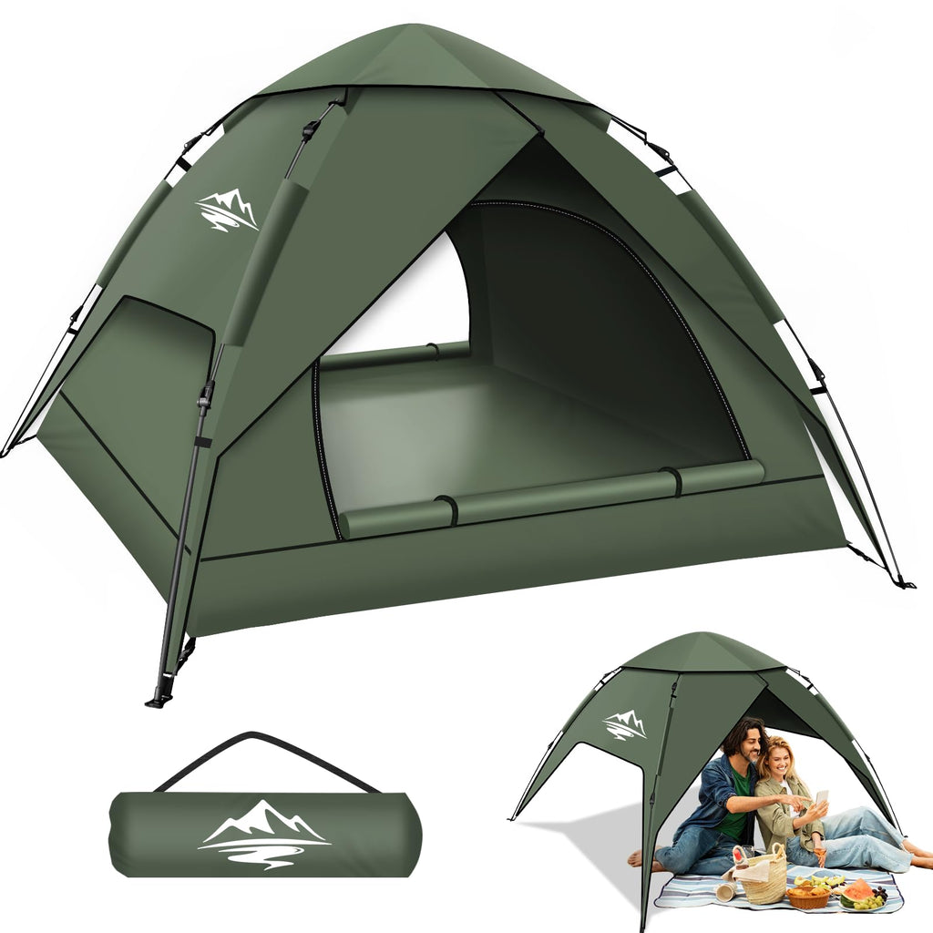 Pop Up Tents For Camping,2-3 Person Tent Easy Setup,Waterproof & Windproof Camping Tents, 60S Instant Double Layer Tent For Trek