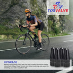 Presta Valve Cap 6 Pieces - Cycling Tire Air Valve Caps  Anodized Tire Stem Valve Caps Dust Free - Aluminum Alloy Color Bike Tir