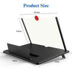 16 Screen Magnifier -3D Hd Mobile Phone Magnifying Projector Screen Enlarger For Movies, Videos, And Gaming-Foldable Phone Stand