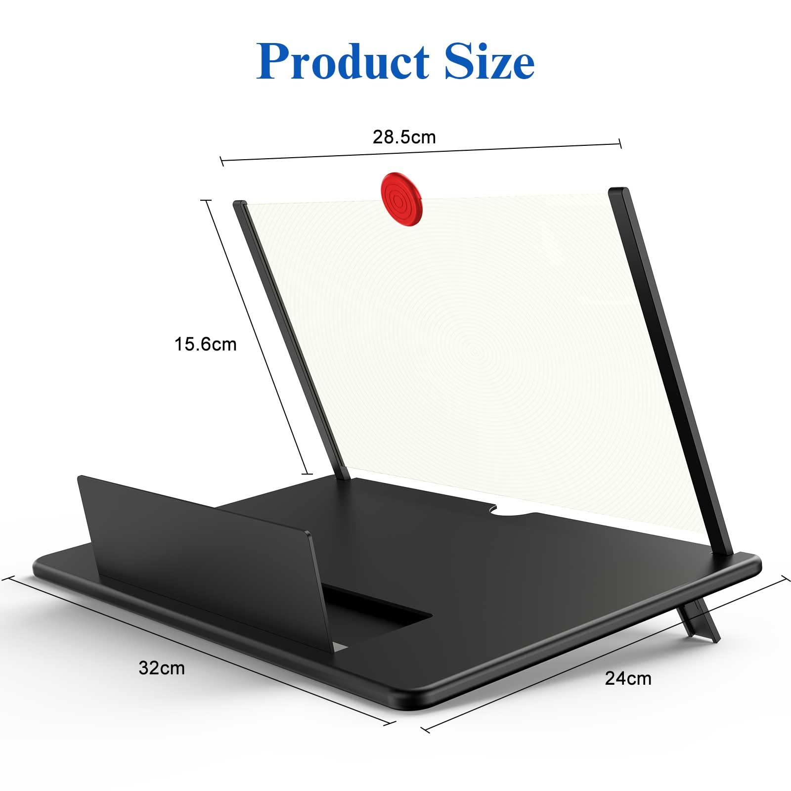 16 Screen Magnifier -3D Hd Mobile Phone Magnifying Projector Screen Enlarger For Movies, Videos, And Gaming-Foldable Phone Stand