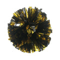 Puzine 2Pack 13 '' Cheerleading Pom Poms With New Handle For Team Spirit Sports Dance Cheering Kids Adults 100G (Black And Gold)
