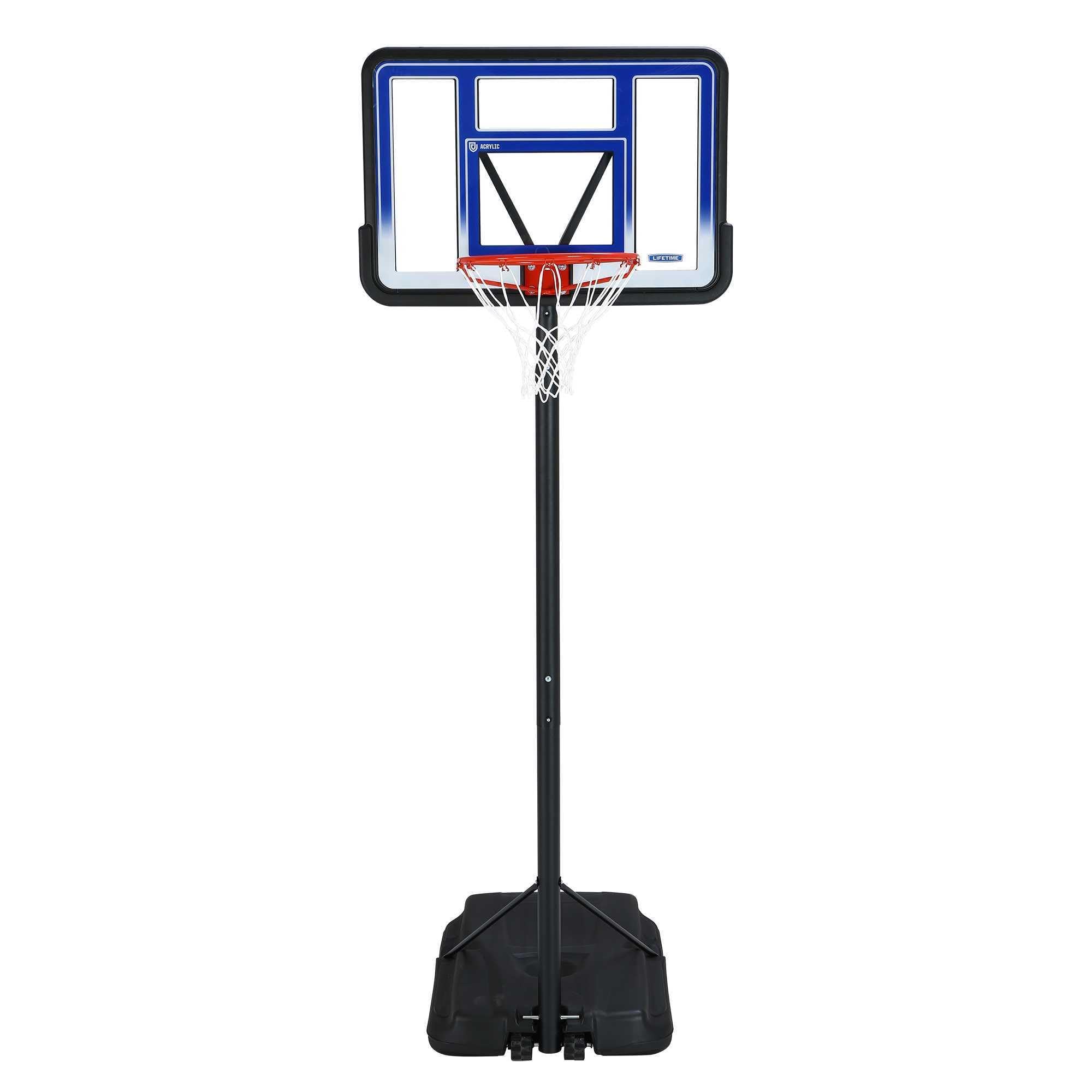 Lifetime Portable Outdoor Basketball Hoop, 42 Inch Backboard, 7.5-10 Ft Telescoping Height Adjust