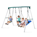 VEVOR Swing Set for Backyard, 45 x 30 in Swing Seat and Two Belt Seats, with Heavy Duty A-Frame Metal Stand, 700 lbs Load Capaci