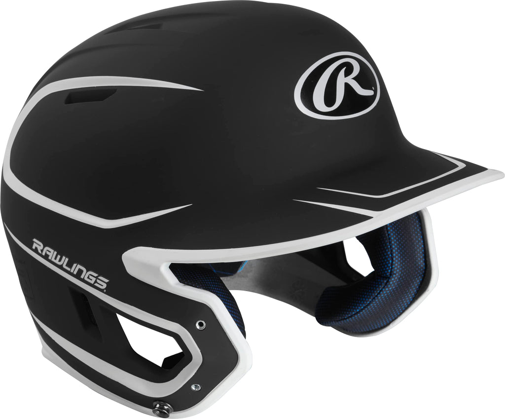 Rawlings | Mach Batting Helmet | Matte Black/White | Senior (6 7/8'' - 7 5/8'')