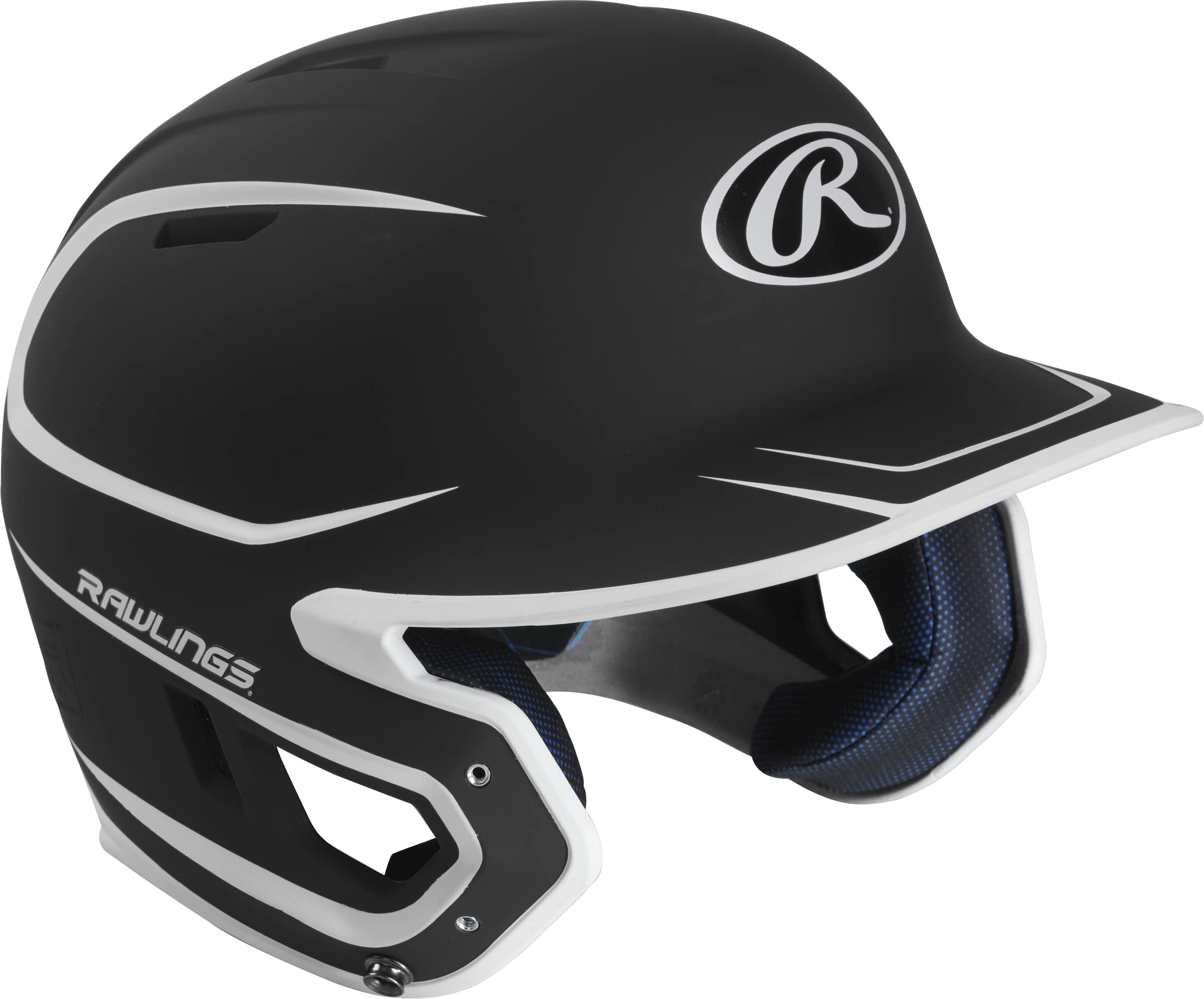 Rawlings | Mach Batting Helmet | Matte Black/White | Senior (6 7/8'' - 7 5/8'')