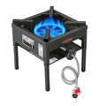 VEVOR Single Burner Outdoor Propane Gas Stove, 200,000 BTU Propane LPG Gas Camping Stove, Heavy Duty Carbon Steel Outdoor Cooker