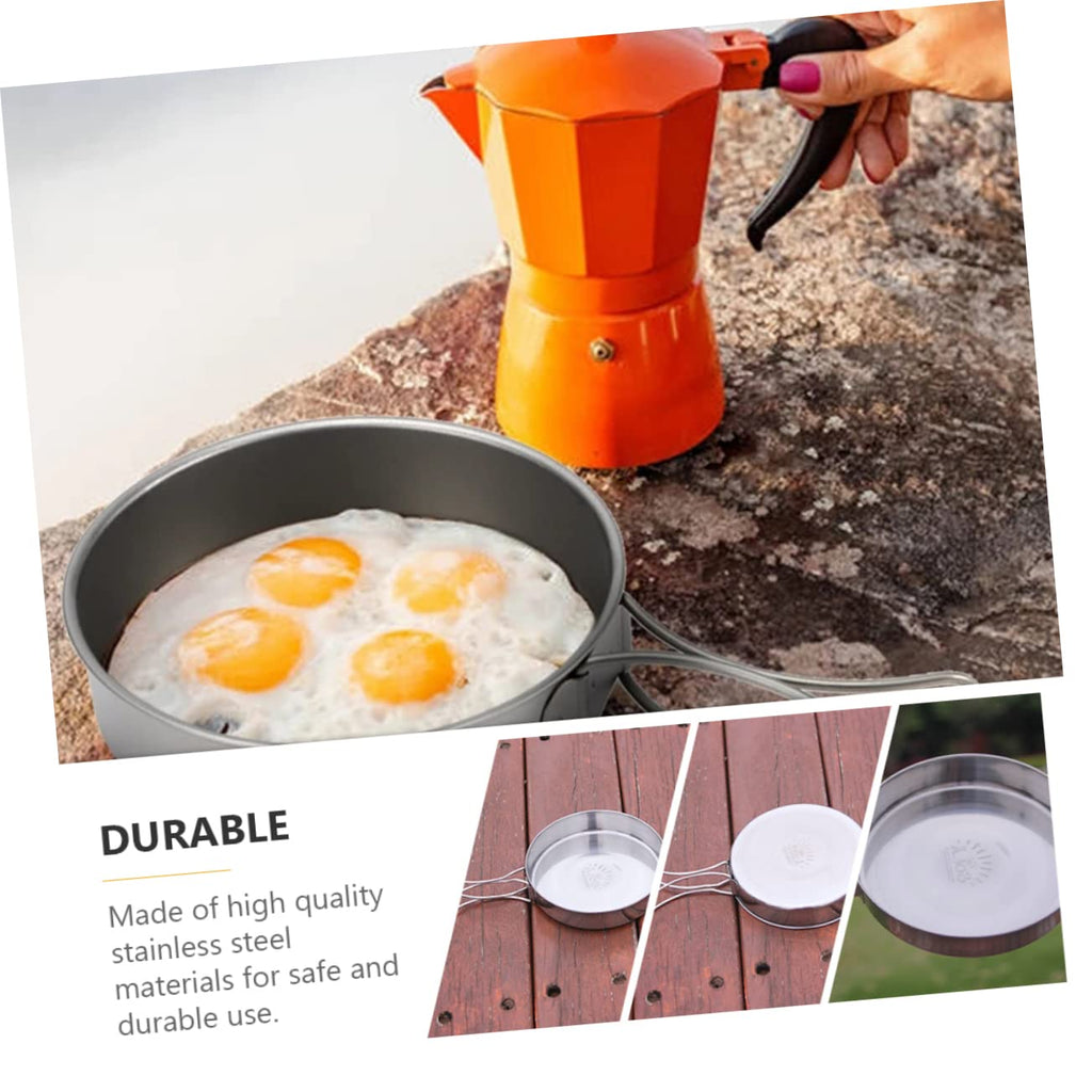 Vanzack Outdoor Pan Camping Cooking Pot Backpacking Cookware Outdoor Cookware Outdoor Cooking Pan Camp Cookware Pan Bbq Frying P